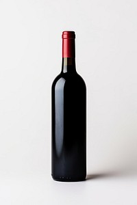 Bottle wine drink white background. 