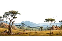 Madagascar land landscape grassland panoramic. 