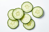 Sliced cucumbers vegetable sliced plant. 