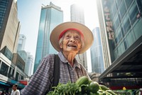 Old asian lady farmer adult city. AI generated Image by rawpixel.