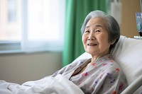 Asian women hospital patient smiling. AI generated Image by rawpixel.