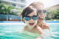 Sunglasses swimming summer swimwear. AI generated Image by rawpixel.