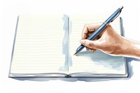 Writing book hand pen. AI generated Image by rawpixel.