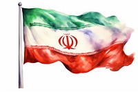 Iran flag white background patriotism iran flag. 