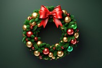 Christmas wreath illuminated celebration accessories. 