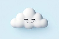 Cloud emoji icon white electronics accessories. 