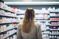 Pharmacy choosing adult woman. AI generated Image by rawpixel.
