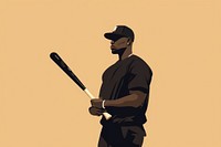 Baseball player adult athlete holding. AI generated Image by rawpixel.