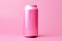 Can soda pink pink background. 