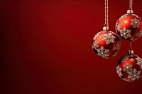 Red Christmas baubles background. AI generated Image by rawpixel.