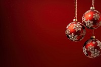 Red Christmas baubles background. 