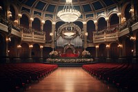 Christmas decoration architecture auditorium chandelier. 