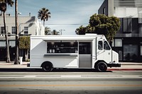 Food truck vehicle street van. 