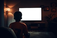 Blank TV screen television football sports. 