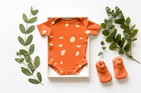 Orange baby romper, kids clothing