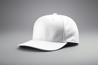 Baseball snapback Mockup white headwear headgear. AI generated Image by rawpixel.