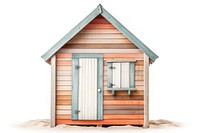 Wooden beach hut architecture building outdoors. 