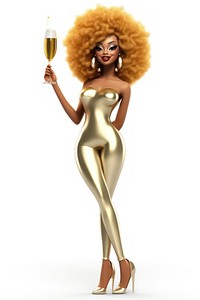 Cartoon adult doll white background. AI generated Image by rawpixel.