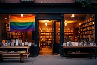 Bookstore publication library flag. 