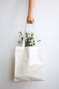 A cotton shopping bag handbag white white background. 