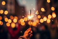 Sparkler sparks illuminated celebration. 