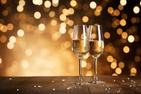 Champagne glasses, celebration drink. 