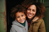 Cheerful laughing portrait family. 