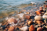 Beach rock sea outdoors. AI generated Image by rawpixel.