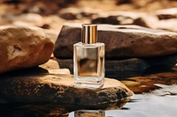 Bottle cosmetics outdoors perfume. 