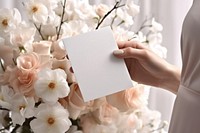 Invitation card wedding flower plant. 