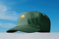 Green fashion cap, hat accessory