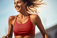 Sports bra mockup, activewear psd