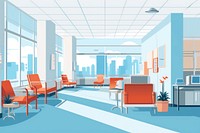Interior hospital scene architecture furniture building. AI generated Image by rawpixel.
