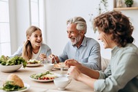 Laughing family father adult. 