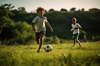 Football outdoors sports soccer. AI generated Image by rawpixel.