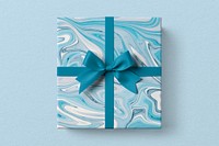 Blue marble gift box,  packaging design