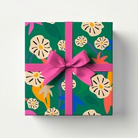 Abstract floral gift box,  packaging design