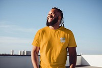 Men's yellow crewneck, design resource