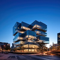 Modern office building, architecture. 