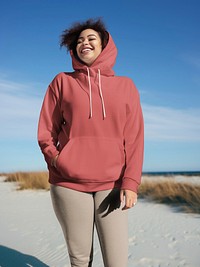 women's hoodie mockup, street fashion psd