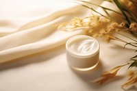 White cosmetics yellow ribbon. AI generated Image by rawpixel.