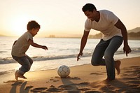Football child sports family. AI generated Image by rawpixel.