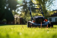 Lawnmower plant grass day. 