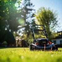 Lawnmower plant grass day. 