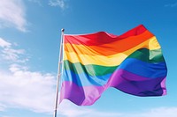 Pride flag wind patriotism outdoors. AI generated Image by rawpixel.