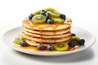 Pancake fruit blueberry slice. AI generated Image by rawpixel.