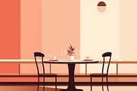 Table wall architecture restaurant. AI generated Image by rawpixel.