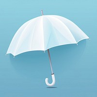 White umbrella blue blue background protection. 