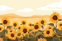 Sunflowers landscape backgrounds outdoors. AI generated Image by rawpixel.
