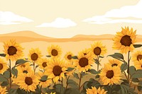 Sunflowers landscape backgrounds outdoors. 